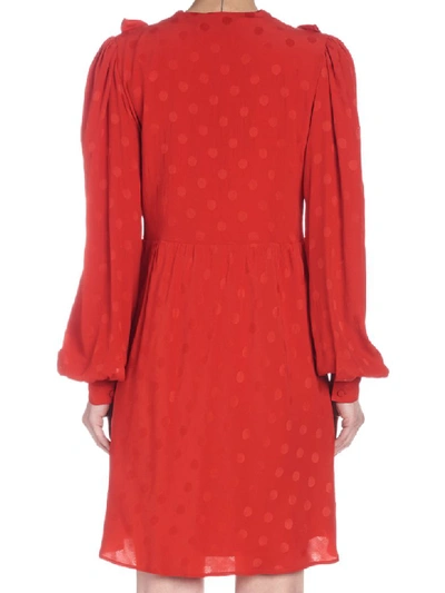 Shop Msgm Dress In Red