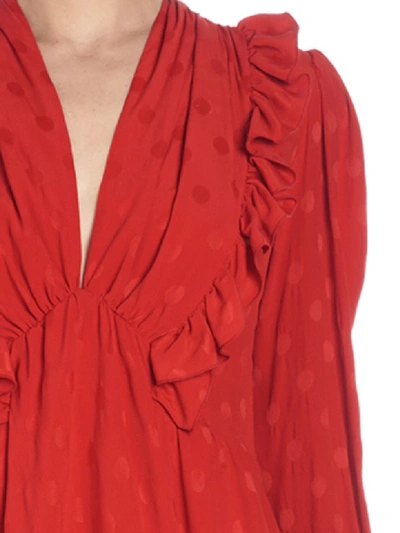 Shop Msgm Dress In Red