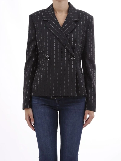 Shop Alyx Pinstripe Blazer In Black