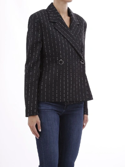 Shop Alyx Pinstripe Blazer In Black