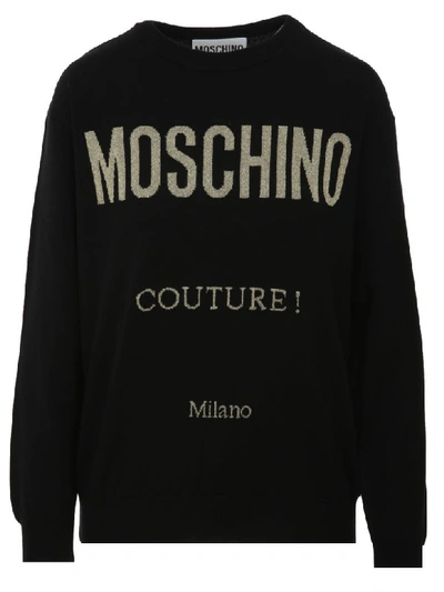 Shop Moschino Sweater  Couture In Black