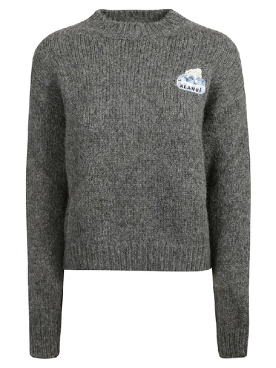 Shop Alanui Ribbed Sweater In Grey