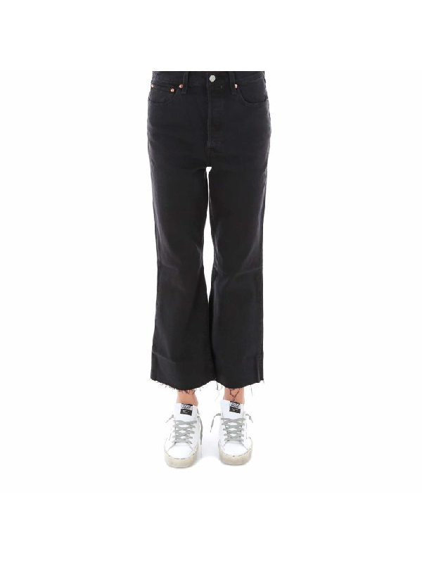 ribcage cropped flare women's jeans