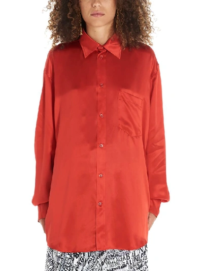 Shop Balenciaga Shirt In Red