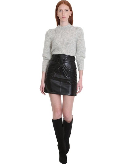 Shop Isabel Marant Chaz Skirt In Black Leather
