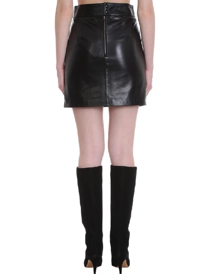 Shop Isabel Marant Chaz Skirt In Black Leather