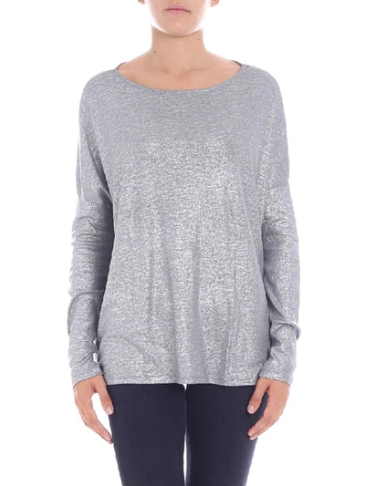 Shop Majestic - T-shirt In Charcol Grey