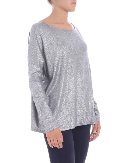 Shop Majestic - T-shirt In Charcol Grey