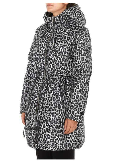 Shop Michael Michael Kors Cheetah Print Down Jacket In Multicolor