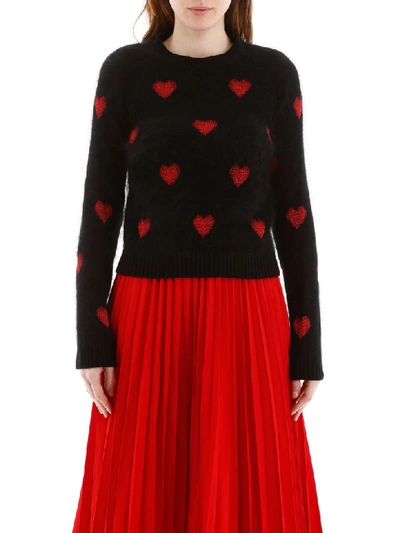 Shop Red Valentino Heart Pullover In Nero (black)