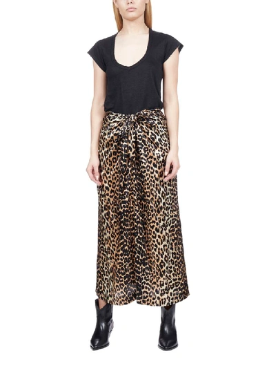 Shop Ganni Skirt In Leopard