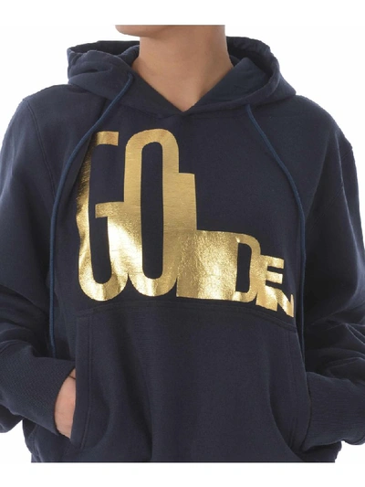 Shop Golden Goose Fleece In Blu Scuro