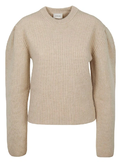 Shop Lemaire Puffy Sleeves Sweater In Off White