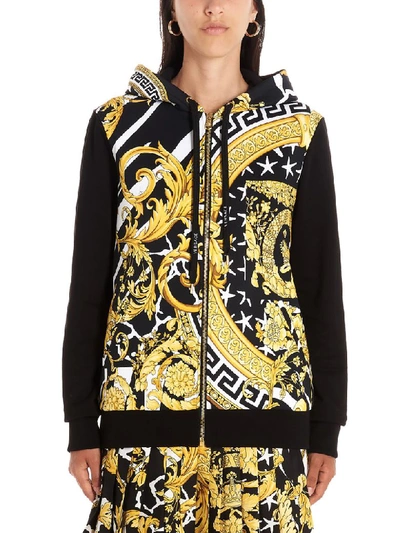 Shop Versace Wild Barocco Hoodie In Multicolor