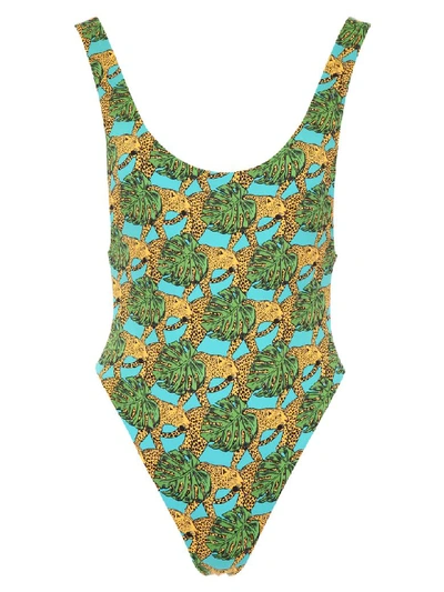 Shop Reina Olga Funky Swimsuit In Jungle Fever (beige)