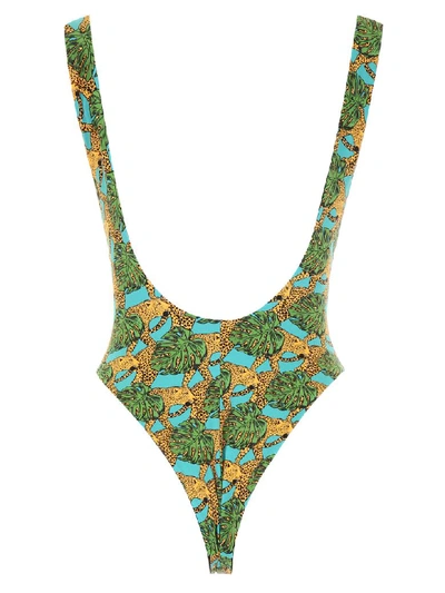 Shop Reina Olga Funky Swimsuit In Jungle Fever (beige)