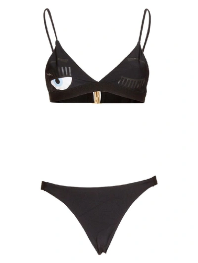 Shop Chiara Ferragni Bikini Flirting In Black In Nero