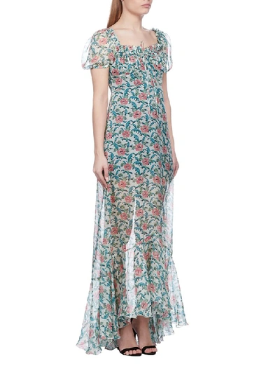 Shop Raquel Diniz Floral Chiffon Dress In Multicolor