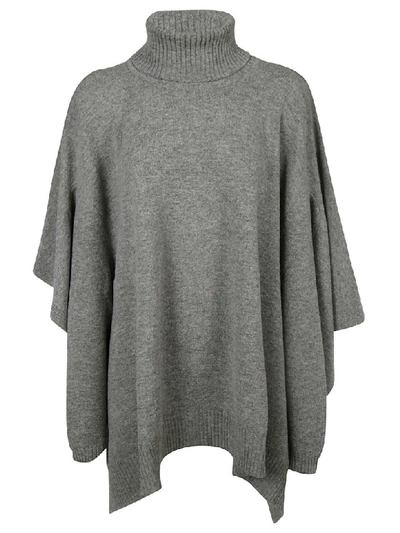 Shop Maison Margiela Turtleneck Poncho In Grey