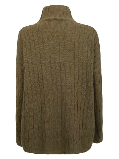 Shop Alyki Knitted Sweater In Military Green