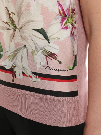 Shop Dolce & Gabbana Printed Gigli Tank Top In Gigli Fdo.rosa