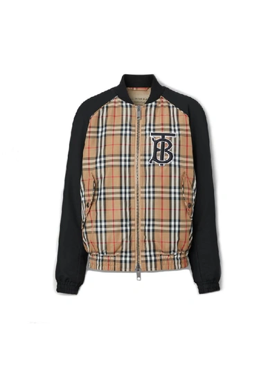 Shop Burberry Harlington Logo Jacket In Black