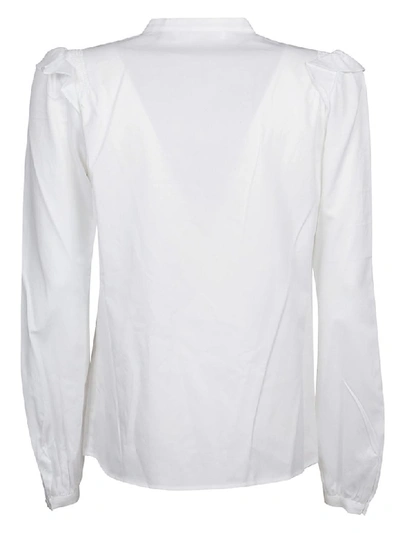 Shop Michael Kors Ruffled Trim Shirt In White