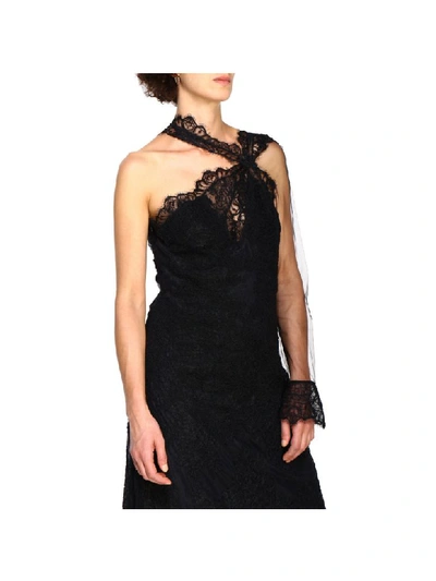 Shop Ermanno Scervino Dress With Lace Edges In Black