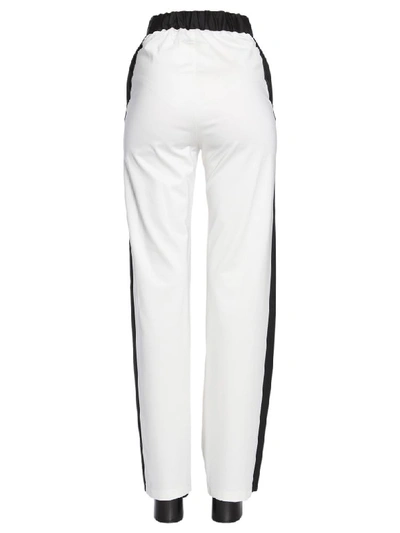 Shop Mm6 Maison Margiela Trousers With Side Band In Bianco