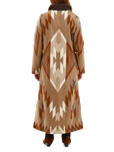 Shop Jessie Western Blanket Coat In Multicolor (brown)