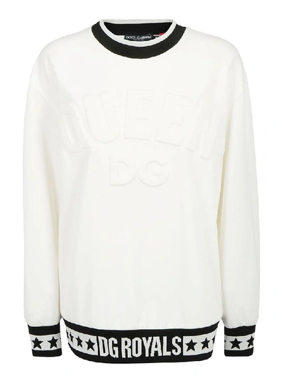 Shop Dolce & Gabbana Sweatshirt In Bianco