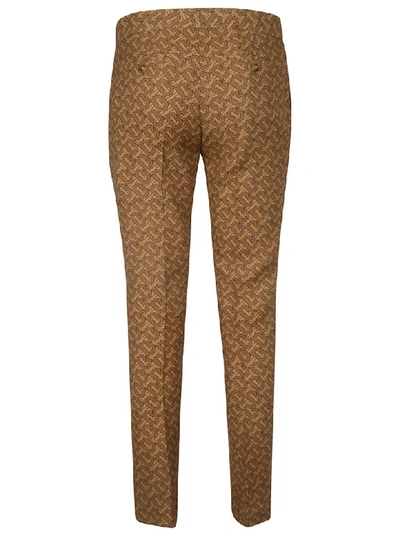 Shop Burberry Hanover Trousers In Brown