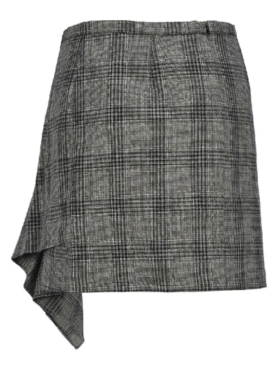 Shop Isabel Marant Doleyli Mini Skirt In Black Check