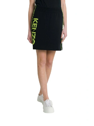 Shop Kenzo Logo Skirt In Nero