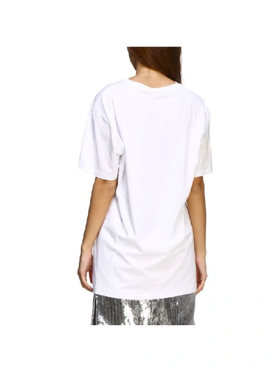 Shop N°21 N° 21 T-shirt N &deg; 21 Over T-shirt With Rubberized And Shiny Logo Print In White