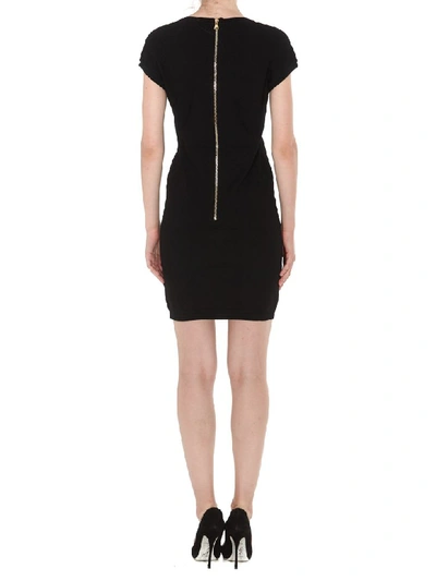 Shop Balmain Diamond Dress In Black