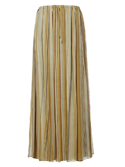 Shop Brunello Cucinelli Long Pleated Skirt