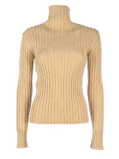 Shop Chloé Wool Knit Turtleneck Sweater In R Light Camel