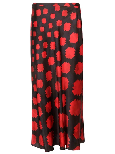 Shop Marni Motif Print Skirt In Lacquer
