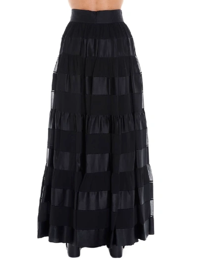 Shop Zimmermann Sabotage Ribbon Stripe Skirt In Black