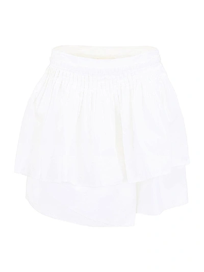 Shop Ulla Johnson Pleated Alice Skirt In Blanc (white)