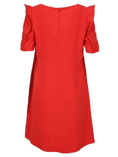 Shop Kenzo V-neck Dress In Red