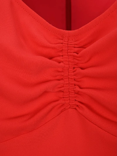 Shop Kenzo V-neck Dress In Red
