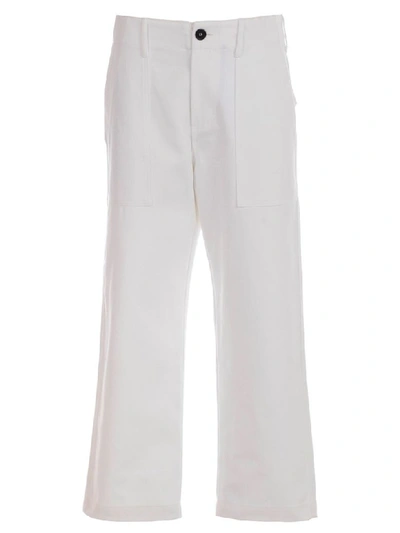 Shop Jejia Camille Pants W/lace In Bianco