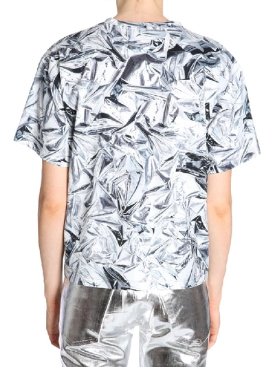 Shop Mm6 Maison Margiela Regular Fit T-shirt In Argento