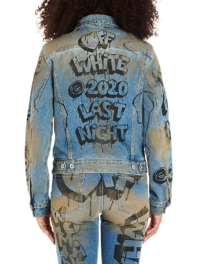 Shop Off-white Graffiti Jacket In Multicolor