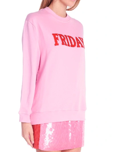Shop Alberta Ferretti Rainbow Week Sweatshirt In Pink