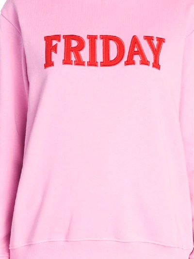 Shop Alberta Ferretti Rainbow Week Sweatshirt In Pink