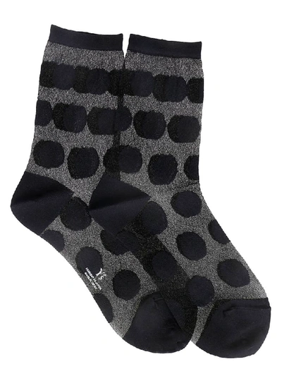 Shop Y's Patterned Socks In Black