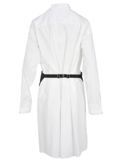 Shop Mm6 Maison Margiela Mm6 Belted Chemisier Dress In White